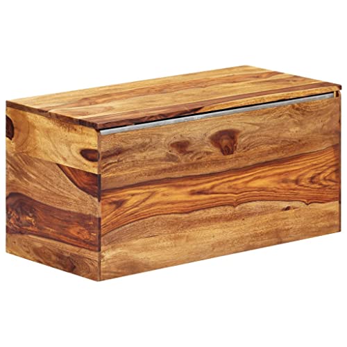 vidaXL Sheesham-Holz Massiv Aufbewahrungstruhe Spielzeugkiste Spielzeugbox Holzkiste Truhe Sitztruhe Schatztruhe Palisander 80x40x40cm