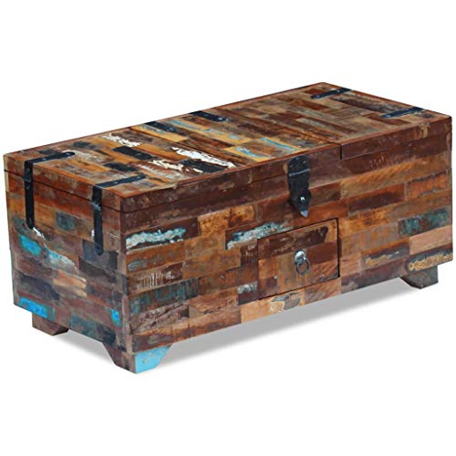 Hommdiy Mangoholz Massiv Couchtisch Holztruhe Beistelltisch Kiste Truhe Tisch