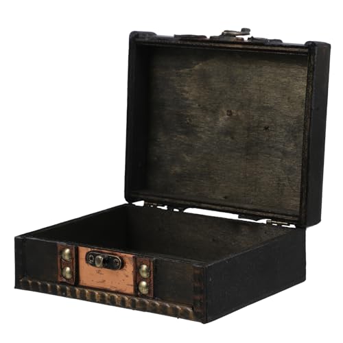 Alipis Kasten Retro- Aus Holz Kleine Schatztruhe Schatzkiste Groß Schatztruhe Aus Holz Andenken Schatzkiste Dekorative Kästen Mit Deckel Alte Holzkisten Truhe Mit Schloss