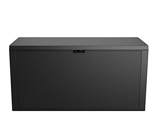 Koll Living Aufbewahrungsbox/Kissenbo x, 270 Liter - trockener & gut belüfteter Stauraum für Sitzauflagen, Gartengeräte & Kinderspielzeug - mit Griffen und Rollen für einen einfachen Transport