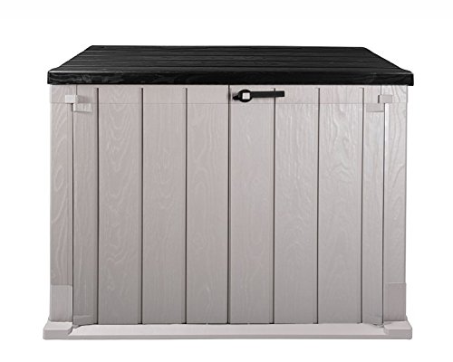 Ondis24 Mülltonnenbox Gartenbox Storer Gerätebox abschließbar für 2 Mülltonnen (1330 Liter, Grau Anthrazit)