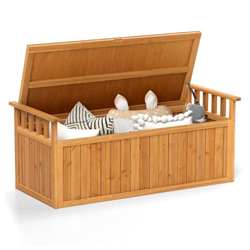Pobbycrafm Aufbewahrungsbox Mit Deckel Gartenbank Mit Stauraum Aufbewahrungsbox Garten Mit Armlehnen Paketbox Draussen Gartenbox Holz