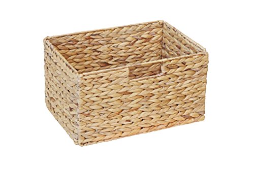 Billy Regal Korb 36 x 25 x 20 cm aus Wasserhyazinthe Natur Faltkorb Flechtkorb Regalbox Storage Box Aufbewahrungskorb Schrankkorb klappbar faltbar und sehr stabil einzeln