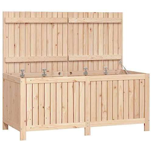 vidaXL Gartentruhe, Gartenmöbel Kiste mit Deckel, Gartenbox Auflagenbox für Garten Terrasse Balkon, Aufbewahrungsbox Kissenbox, Massivholz Kiefer