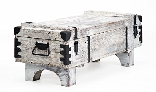 Alte Kiste Tisch shabby chic Holz Beistelltisch Holztruhe 39 Höhe / 41 Tiefe / 97 Breite