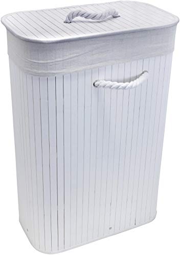 Euroshowers Wäschekorb, Faltbare Wäschetruhe rechteckig, 75 L Volumen, H x B x T: ca. 60 x 40 x 22 cm, (Weiß)