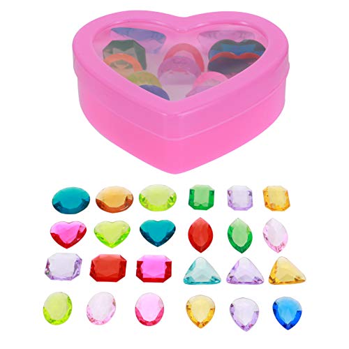 TOYANDONA 1 Satz Diamantspielzeug Spielzeug Für Kinder Schatztruhe Diamant Edelsteine Spielsets Für Kinder Acryl Große Edelsteine Truhe Partygeschenke Kinder Edelsteine Plastik Tisch