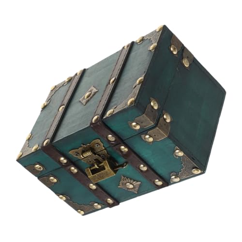 Cabilock Holzkiste Mit Schloss Vintage Schmuck Aufbewahrungsbox Schatztruhe Für Erinnerungsstücke Große Truhe Im Antiken Design Perfekte Aufbewahrung Für Schmuck Und Persönliche
