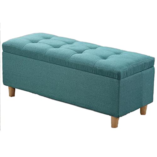 Aufbewahrungshocker, Sitzbank, Ottomane, Fußstütze, Sitz-Organizer-Box für Schlafzimmer, Wohnzimmer, Eingangsbereich, faltbare Aufbewahrungsdecke, Truhe, Schuhbank, multifunktional, 120 x 40 x 40 cm,