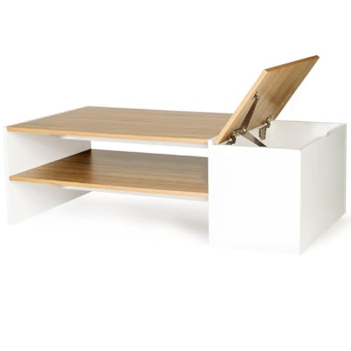 IDMarket – Tisch, Bar, Holz und Weiß IZIA, modern,