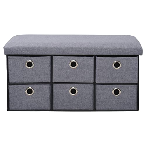 Kesper | Polsterbank, Material: Polyester, Maße: B: 76 x T: 38 x H: 38 cm, Farbe: Grau | 15950 13