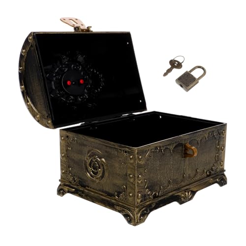 Toyvian Schatztruhe Dekorative Piratentruhe Mini-schatzkisten Halloween-geschenkboxen Piraten Schatzkiste Für Kinder Halloween-edelsteintruhe Schatzkisten Der Piraten Preistruhe Plastik