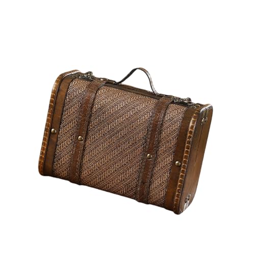 YTtkku Praktische Altmodische Europäische Truhe Aus Robustem Leder Stilvolle Aufbewahrungslösung Für Reisende Und Modeliebhaber. Handorganisator Koffer