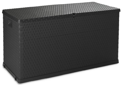 TOOMAX Auflagenbox Kissenbox 420 L Rattan, Anthrazit, 120 x 56 x 63 cm