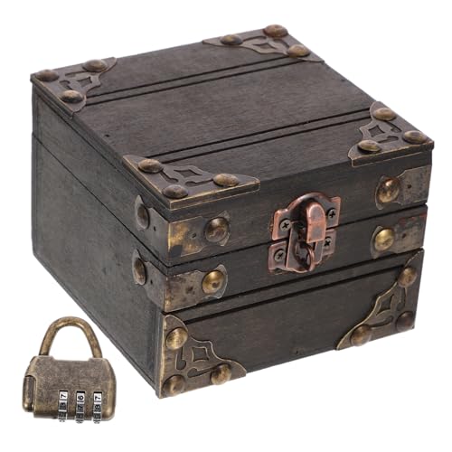 HAWILLOSCH Vintage Schatzkiste Aus Holz Dekorative Truhe Schmuckkästchen Oder Andenkenkiste Stapelbar Und Ideal Geschenkbox Für Besondere Anlässe