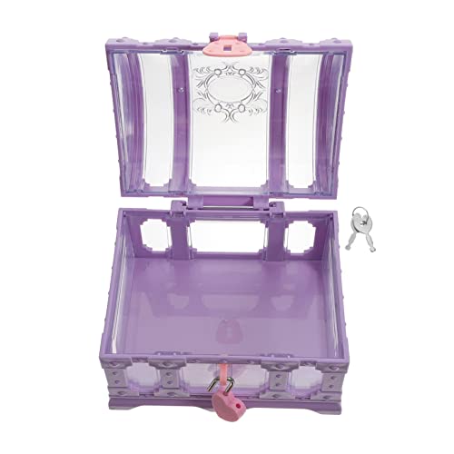 TOPBATHY Kasten Schatztruhe Schmuckstück Bulk- für Kinderpreise Truhen -Organizer für Mädchen Brust verriegeln Schatzkiste für Plastik Violett