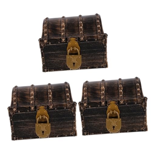 Vaguelly 3 Teiliges Set Schatzkiste Piratenschatzkiste Schatzkiste Für Edelsteine ??Große Schatzkiste Requisiten Ornamente Mittlere Transparente Schatzkiste Typ C Herzen Truhe Kunststoff