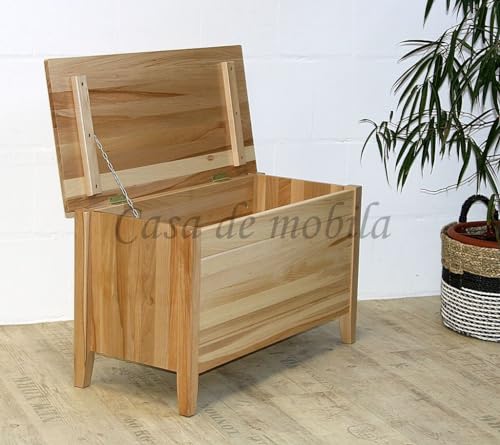 Casa Massivholz Truhe 84cm Kernbuche massiv Natur lackiert