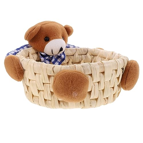 ABOOFAN Mini-süßigkeitenkorb Kleiderorganisator Kleinigkeiten Halter Süßer Aufbewahrungskorb Dekorativer Korb Tischdekoration Obstkorb Stofftierkorb Lebensmittel Natürlich Maisschale