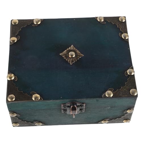 TOPBATHY Box Vintage Schmuckkästchen Miniatur Schatztruhe Kleine Schatztruhe Antike Schatztruhe Piratenschatztruhe Schatzkiste Zur Aufbewahrung Aufbewahrungstruhe Aus Holz Truhe
