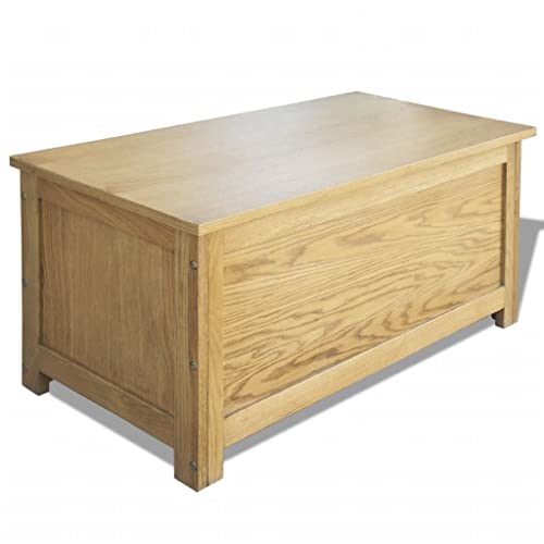 vidaXL Eiche Holz Aufbewahrungsbox Truhe Kissenbox Auflagenkiste 90x45x45 cm