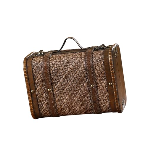 Javoryxh Praktische Altmodische Europäische Truhe Aus Robustem Leder Stilvolle Aufbewahrungslösung Für Reisende Und Modeliebhaber. Ledertruhe