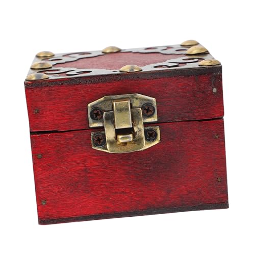 IMIKEYA 1 Stück Karton Holzkasten Schmuckstück kleine Schatztruhe Zinn Verpackung kleiner Ring storage boxes aufbwahrungs-box Mini-Schmuckkästchen Mini-Holzkiste Chinesische Tanne Colorful