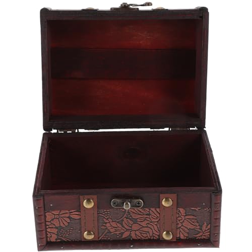 WATIIFUFU Piraten Schatztruhe Aus Holz Vintage Verschließbare Schmuckbox Vielseitige Truhe Für Und Schmuck Ideale Piratenkiste Für Kinder Und Deko