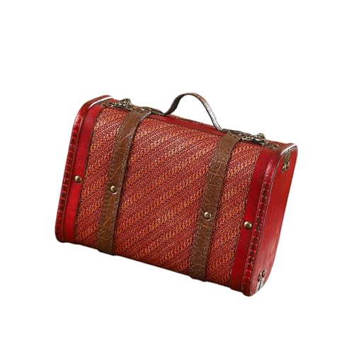 YTtkku Praktische Altmodische Europäische Truhe Aus Robustem Leder Stilvolle Aufbewahrungslösung Für Reisende Und Modeliebhaber. Handorganisator Koffer