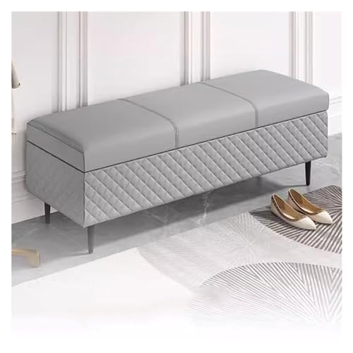GDMDPTE Ottomane mit Stauraum, Truhe, Fußhocker aus Leder, Fenstersitzbank, Betthocker, Fußstütze aus Stoff, Schuhbank mit Klappdeckel, Bettbank mit anhebbarer Oberseite für den Eingangsbe