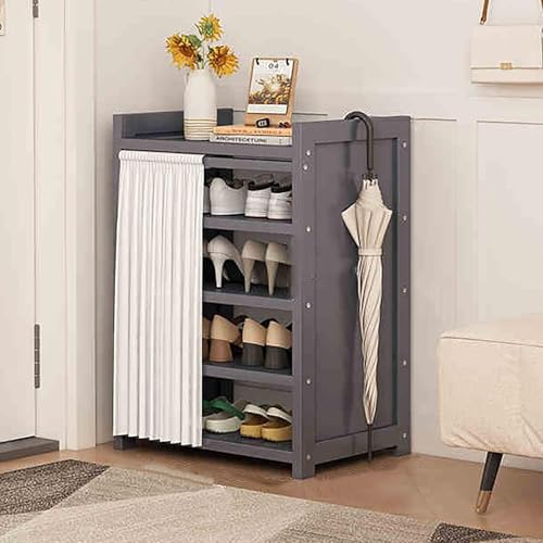 Bambus-Schuhschrank, Schuhaufbewahrungsschrank , Schuhregal for den Eingangsbereich, Aufbewahrungsorganisator for Turnschuhe, Lederschuhe, Großer Aufbewahrungsschrank for den Flurschrank(A,50*23*82cm)