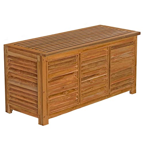 OUTLIV. Ventara Kissenbox für Gartenpolster, Auflagen Box 128x52x62 cm Teak Natur
