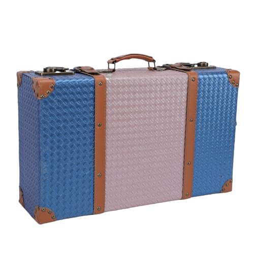 BAOFUYA Aufbewahrungsbox, Truhe aus PU-Leder, Verbundholz, Aufbewahrungsbox für Zuhause, Büro, Schlafsaal, Schaufenster, Fotografie, Dekorativer Koffer, Tragbarer Gepäckkoffer (L)