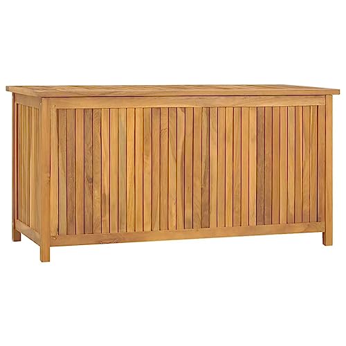 Garten Terrasse Balkon Truhe Gartenbox 114x50x58 cm Massivholz Teak