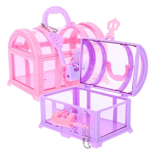 MOLUCKFU 2 Stück Box Kinder Schatztruhe Abschließbare Truhe Schatztruhe Spielzeug Erinnerungsboxen Für Kinder Piratentruhe Schatztruhe Für Klassenzimmer Schatztruhe Für Dekoration