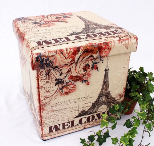 DanDiBo Hocker aus Kunstleder Sitzhocker 2027 Aufbewahrungsbox 40 cm Sitzwürfel Truhe Korb