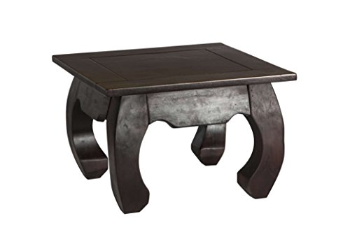 MiaMöbel Couchtisch Colombo 60x60 cm Kolonialstil Massivholz Akazie Walnuss