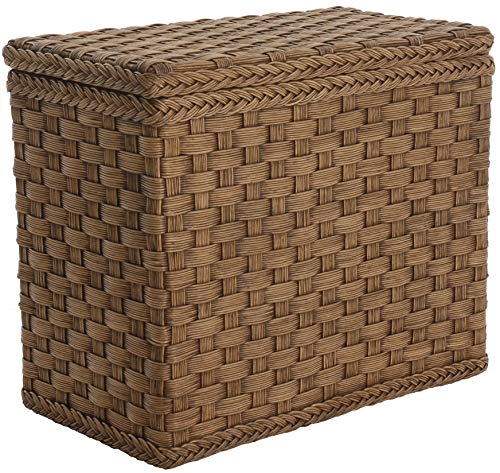 korb.outlet Wäschesortierer aus echtem Rattan mit 3 Fächern in der Farbe (Vintage Braun)