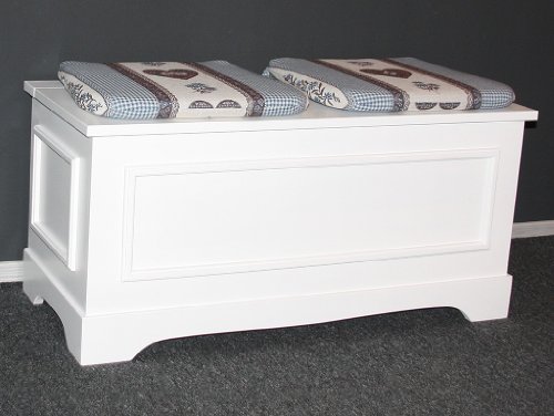 Truhe Massivholz Weiß