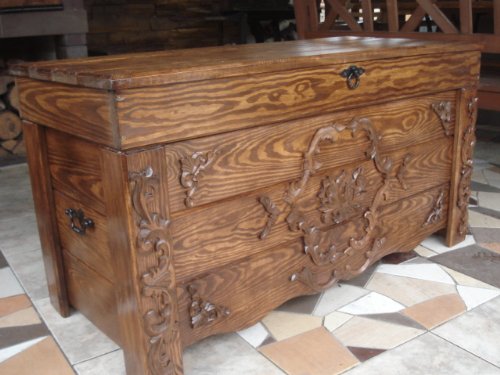 Aufbewahrungstruhe, Holz, Wohnzimmertisch, Truhe, Holz, Truhe, Aufbewahrungsbox, Bettkasten, JUL3)